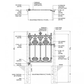 GA137-01-Terrace-3-Feet-Pedestrian-Gate-with-2-Inch-Steel-Posts ...